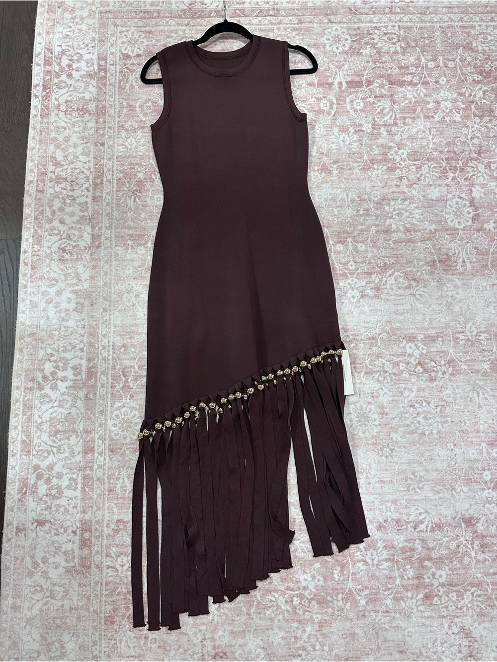 NWT 🤎 Commense Fringe Knit Dress - Picture 12 of 13